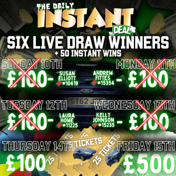 The Daily INSTANT Deal (Next Draw £500 FRIDAY 15th March) - Image 2