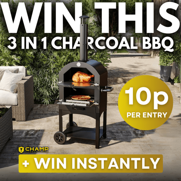 Win This 3-in-1 Charcoal BBQ Grill with Pizza Oven + *Instant Wins*
