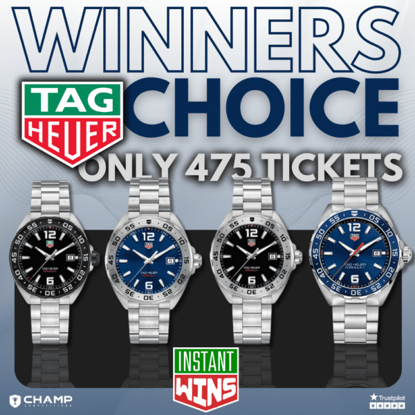 Win This Tag Heuer Formula 1 Date Watch + 10x £200 Instant Wins - ONLY 475 🎟️