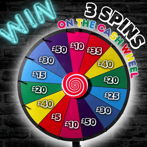 Win Three Spins On The Cash Wheel