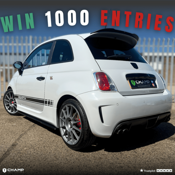 Win 1000 Entries - Abarth 500 + £500 Cash!