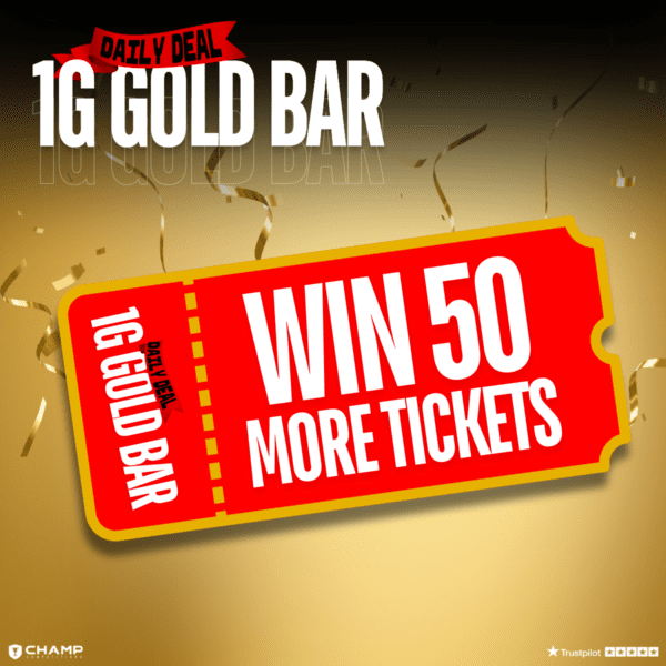 Win This 1G Gold Bar Or £60 Cash! *DAILY DEAL* - Image 2