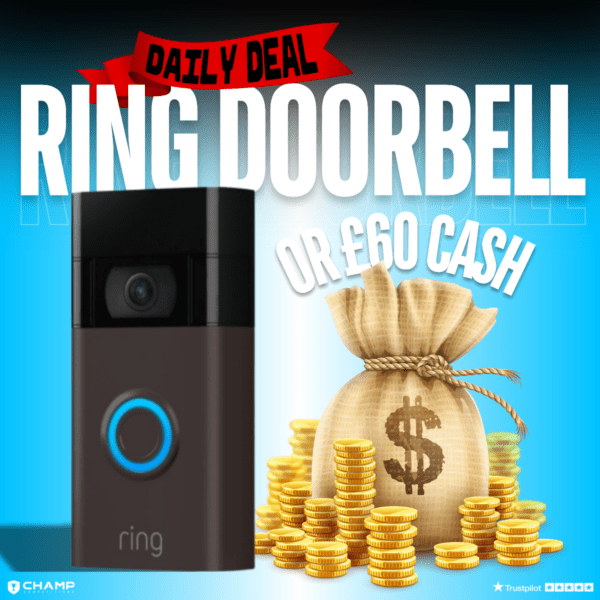 Ring Doorbell or £60 CASH *DAILY DEAL*