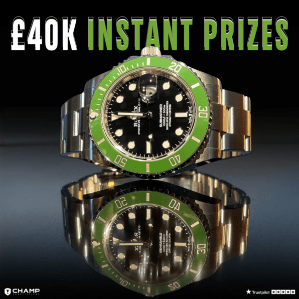 Win This BRAND NEW 2024 Rolex Submariner *STARBUCKS* + £40k Instant Prizes