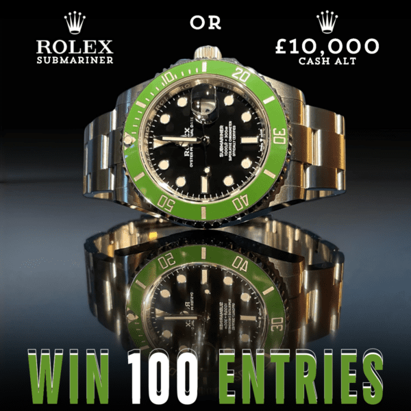 Win 100 Entries into the Rolex Starbucks Or £10,000