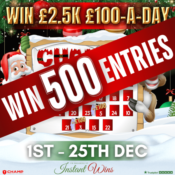 Win 500 Entries into the £100-A-Day Comp