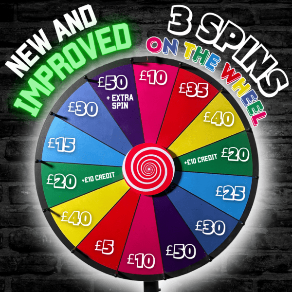 NEW & IMPROVED - Win Three Spins On The Cash Wheel