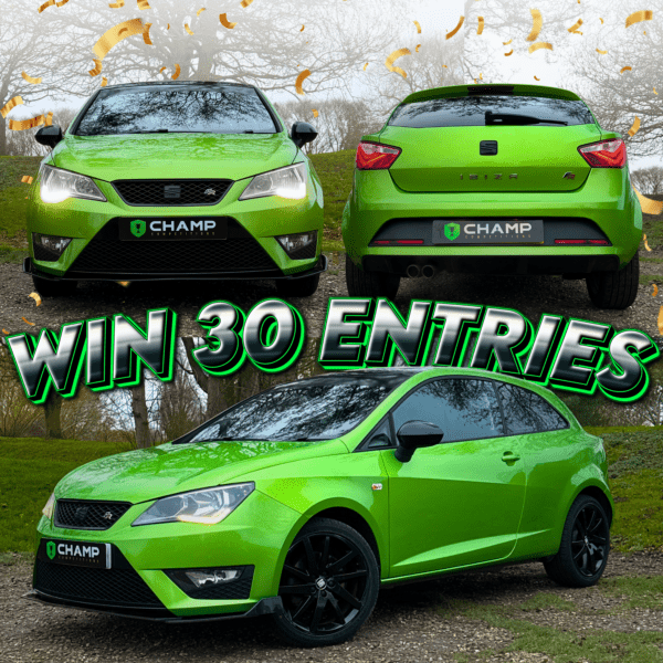 Win 30 Entries into the Seat Ibiza FR - Prize Every Time comp!