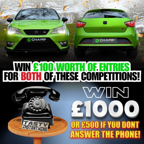 Win £100 Worth Of Entries Into Both Competitions!