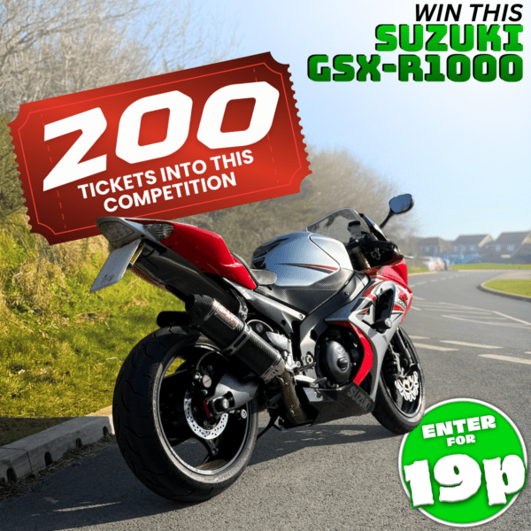 Win 200 Entries into the Suzuki GSX-R Comp!
