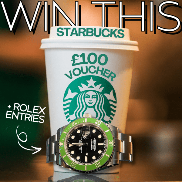 Win This £100 Starbucks Voucher + Rolex 'Starbucks' Ticket Bundle Instant Wins!