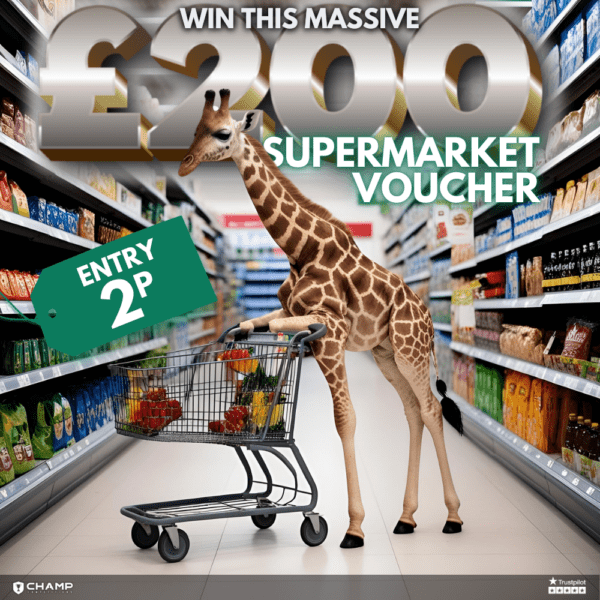 Win This £200 Supermarket Voucher for 2p!