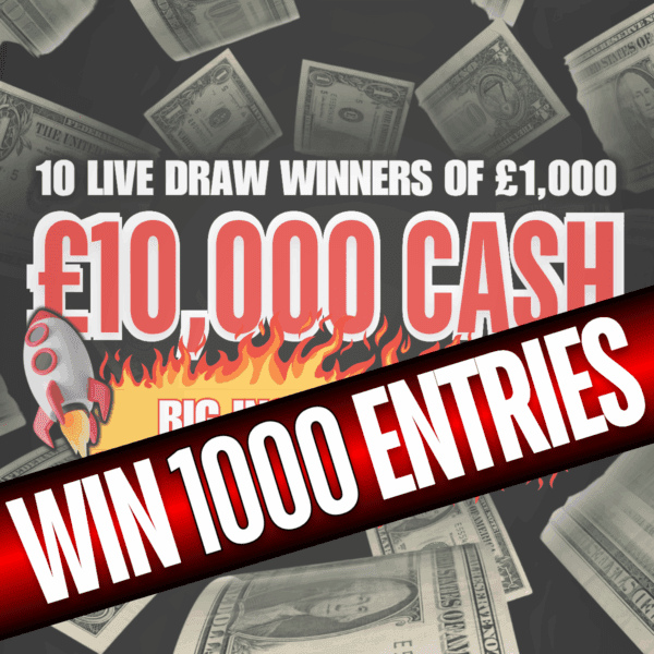 Win 1000 Entries into 10x £1,000 Winners + £25k Instants Comp!
