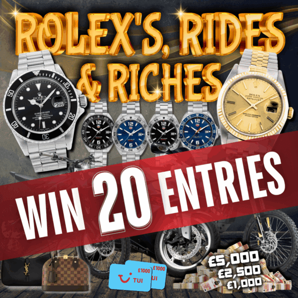 Win 20 Entries Into Rolex's, Rides & Riches Comp!